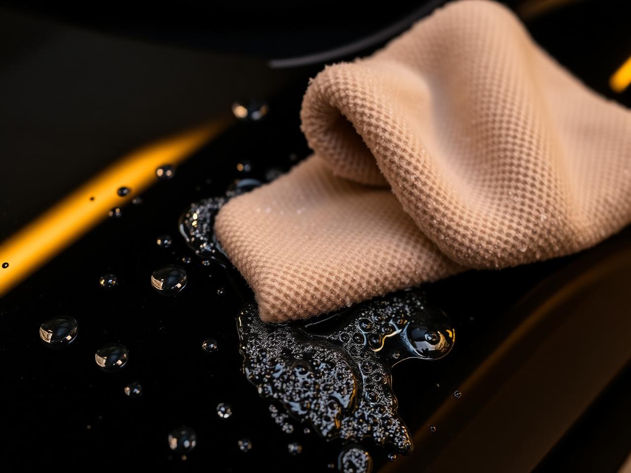 Lustra Auto Detailing carefully washing a vehicle in Houston